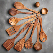 Wood & Spoon - Set di Utensili in legno 8 pz