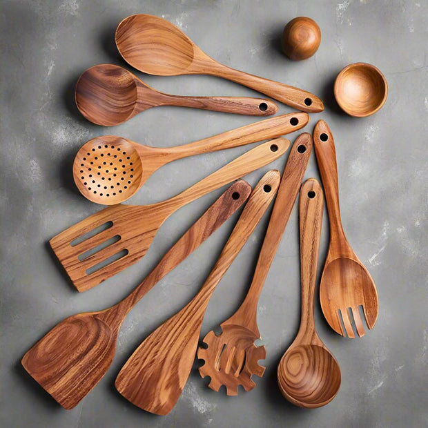 Wood & Spoon - Set di Utensili in legno 8 pz
